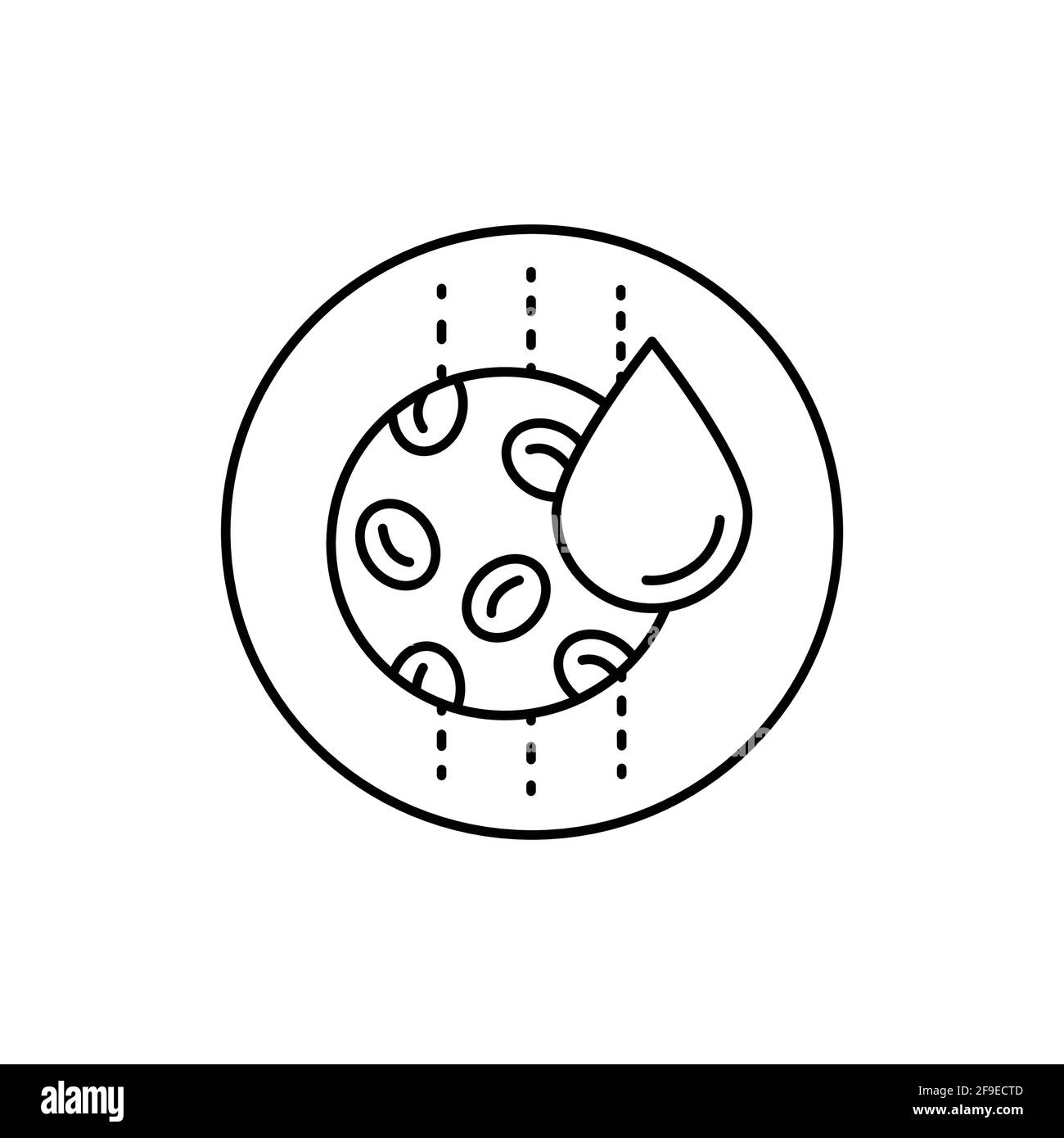 Icona della linea di colore ematologico. Pittogramma per pagina Web, app mobile Illustrazione Vettoriale