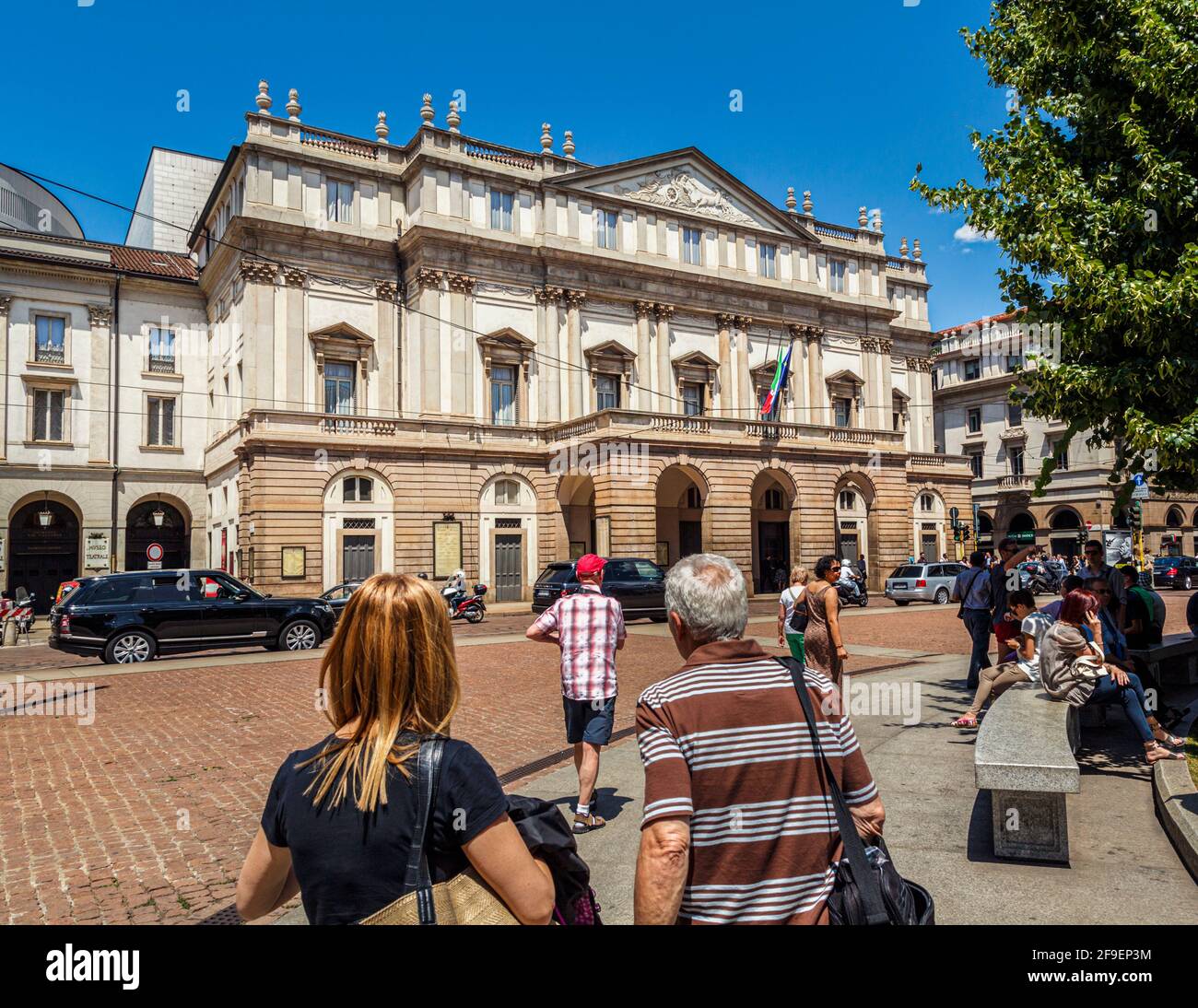 Milano, Provincia di Milano, Lombardia, Italia. Teatro alla Scala o Teatro alla Scala in Piazza della Scala. Foto Stock