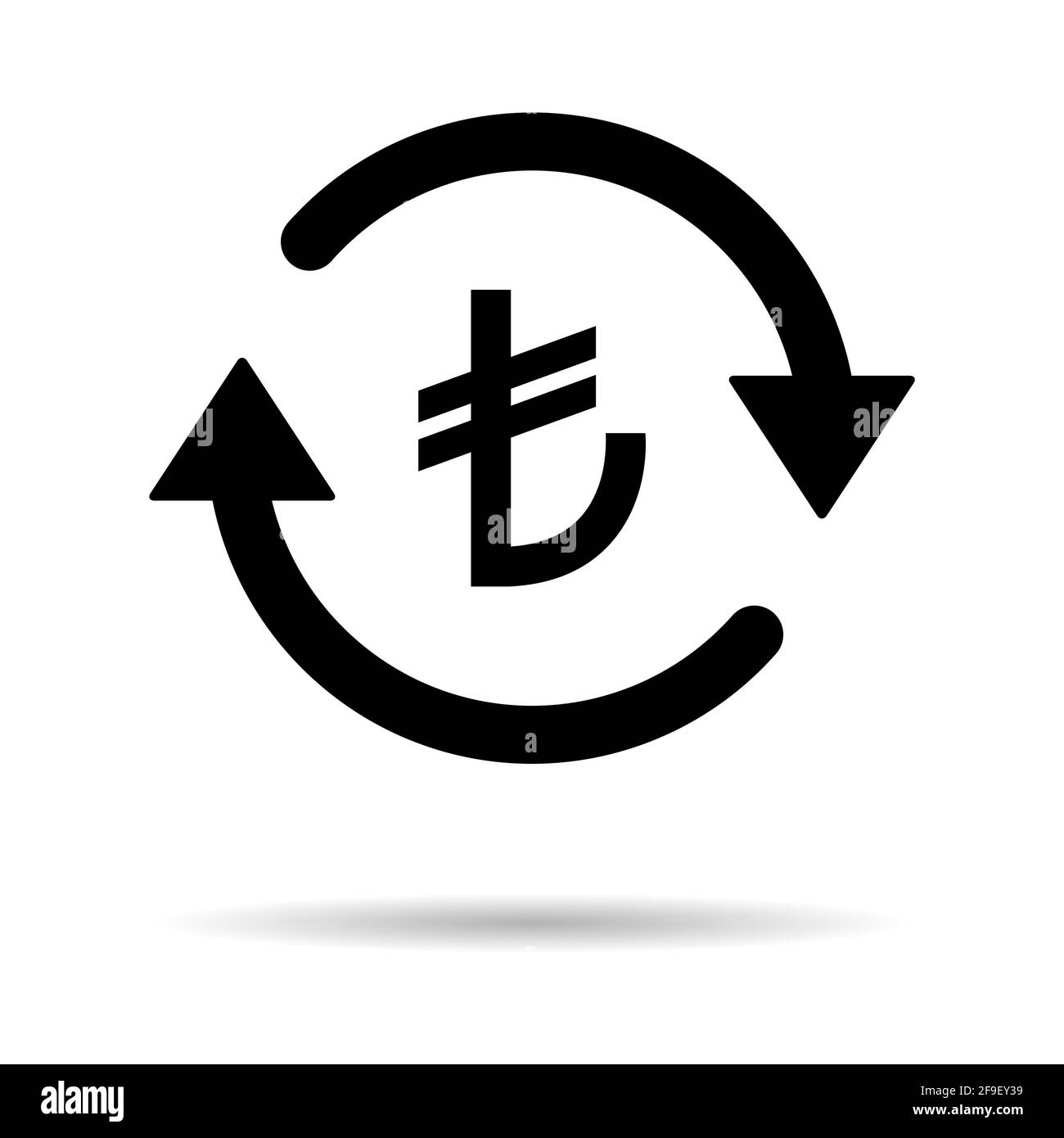Icona turca di lira money, simbolo grafico gbp di pay business, illustrazione vettoriale di economia di mercato . Illustrazione Vettoriale