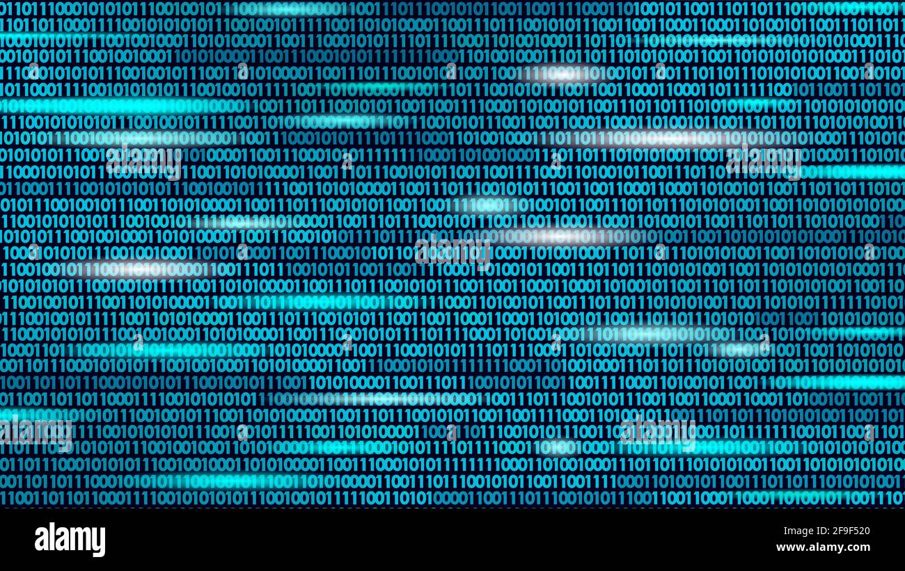 Astratto digitale 3D sfondo blu. Concetto di analisi dei dati del flusso dei codici di informazione. Immagine vettoriale di particelle collegate a punti con mesh a griglia moderna Illustrazione Vettoriale