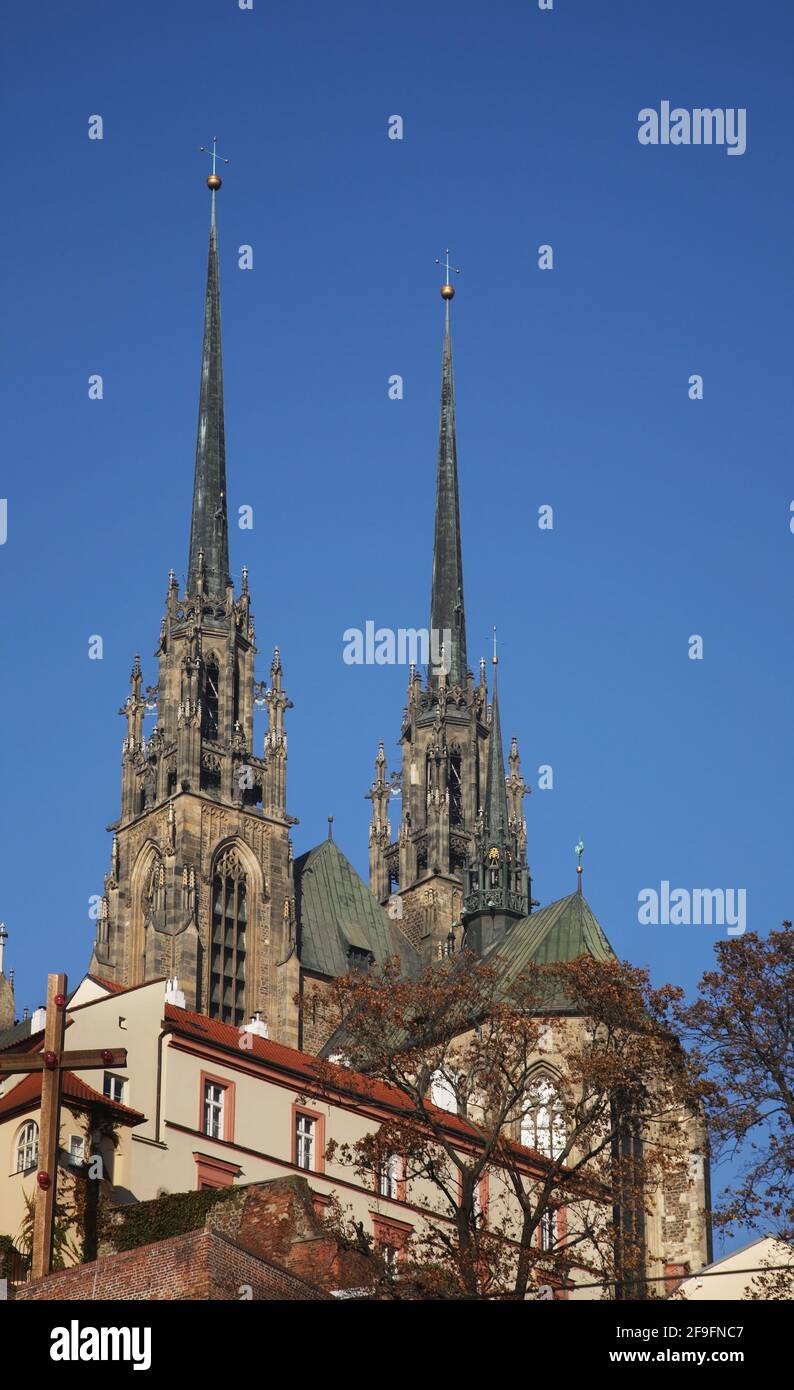 Cattedrale di San Pietro e Paolo a Brno. Repubblica ceca Foto Stock
