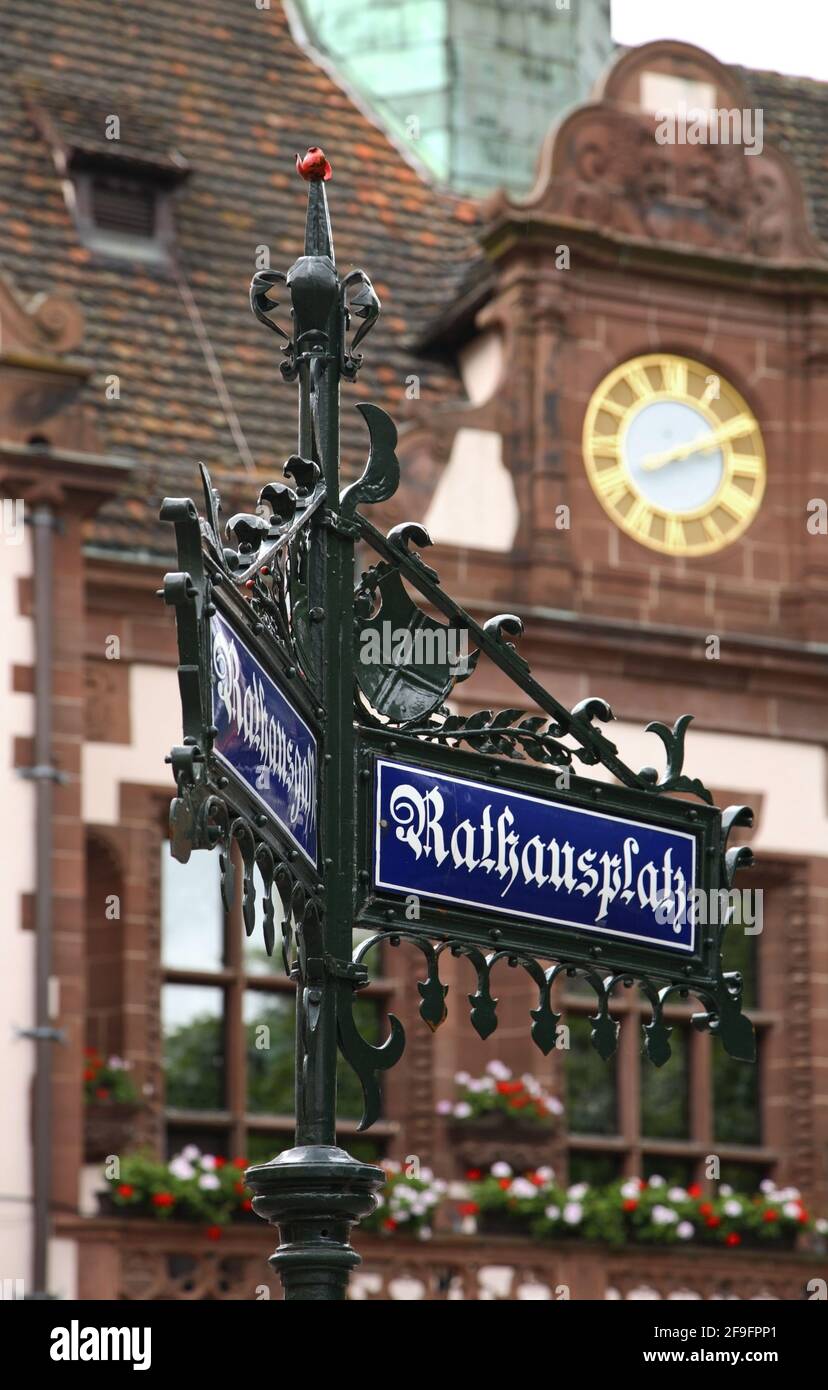 Posto di guida a Friburgo in Breisgau. Germania Foto Stock