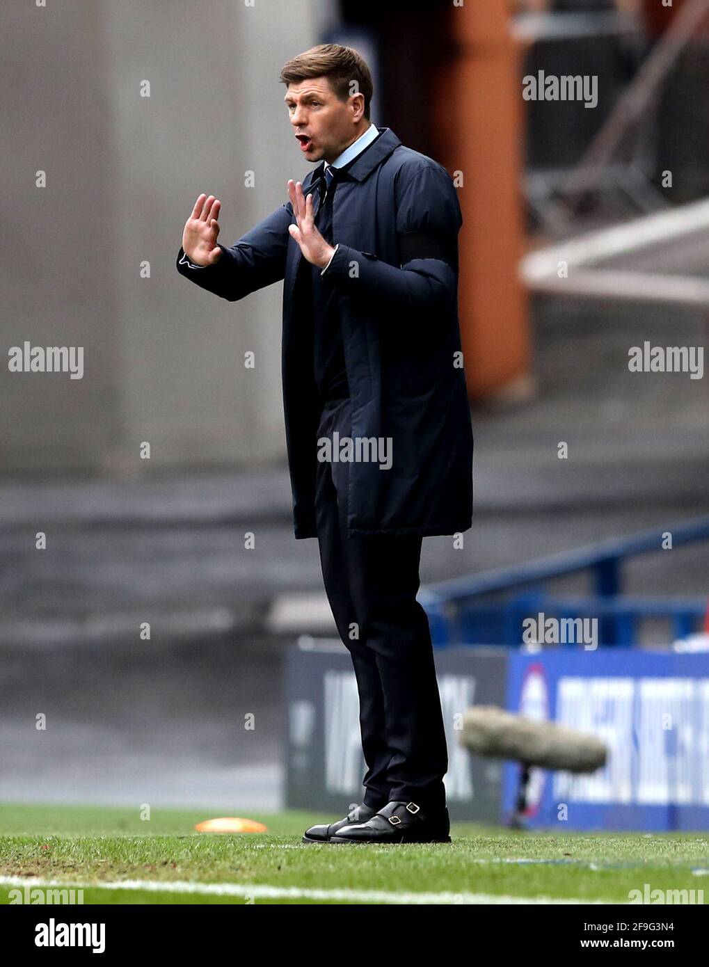 Steven Gerrard, manager dei Rangers, durante la quarta partita della Scottish Cup a Ibrox, Glasgow. Data immagine: Domenica 18 aprile 2021. Foto Stock
