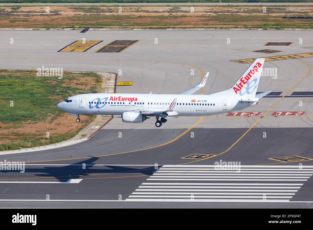 Palma de Mallorca, Spagna - 11 maggio 2018: Aereo Air Europa Boeing B737-800 all'aeroporto di Palma de Mallorca (PMI) in Spagna. Foto Stock