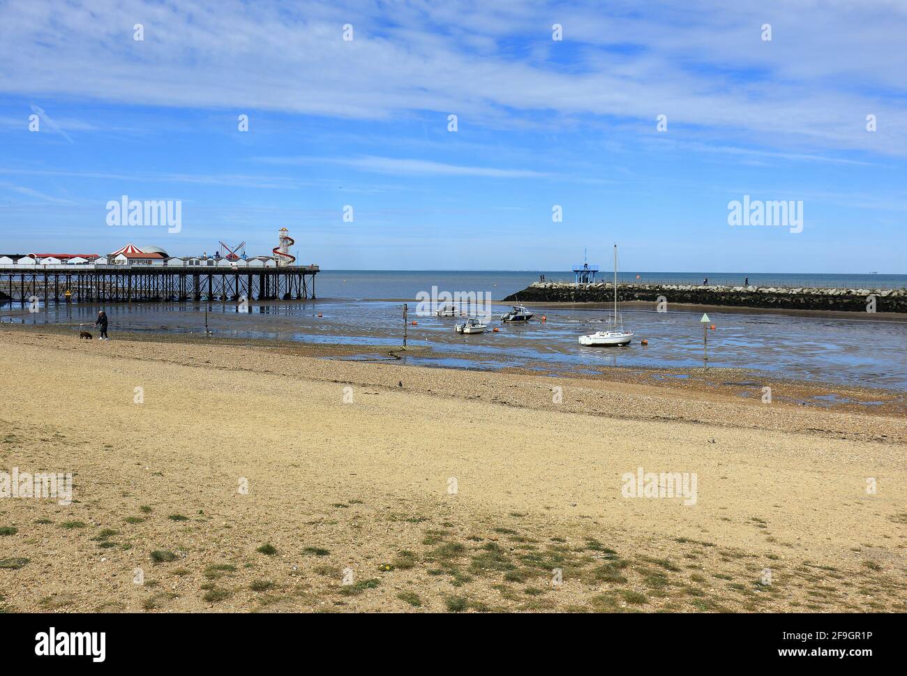 Il Molo e Neptunes Arm a Herne Bay in Kent Foto Stock