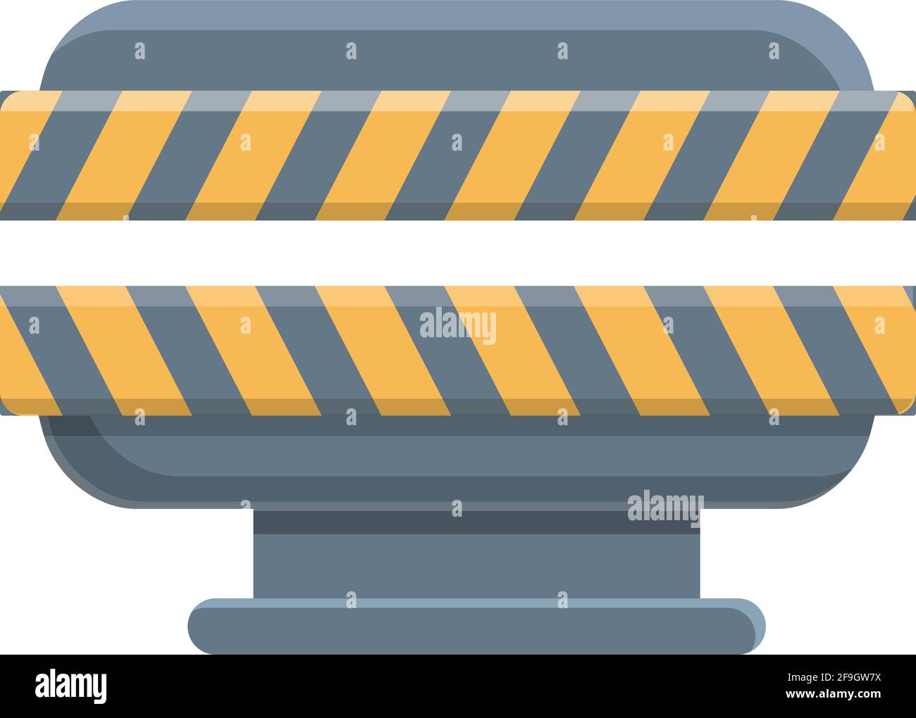 Premere l'icona della macchina form. Cartone animato di Power Press icona vettoriale macchina forma per il web design isolato su sfondo bianco Illustrazione Vettoriale