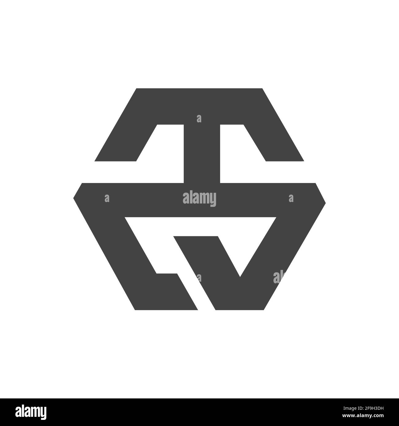 Design iniziale del modello vettoriale del logo della lettera ts. Design con logo lettera st collegato. Illustrazione Vettoriale