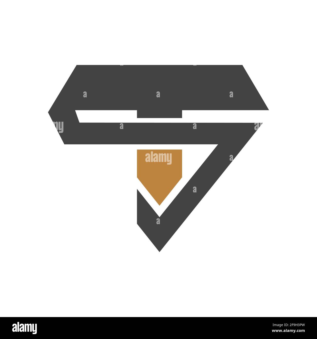 Design iniziale del modello vettoriale del logo della lettera ts. Design con logo lettera st collegato. Illustrazione Vettoriale