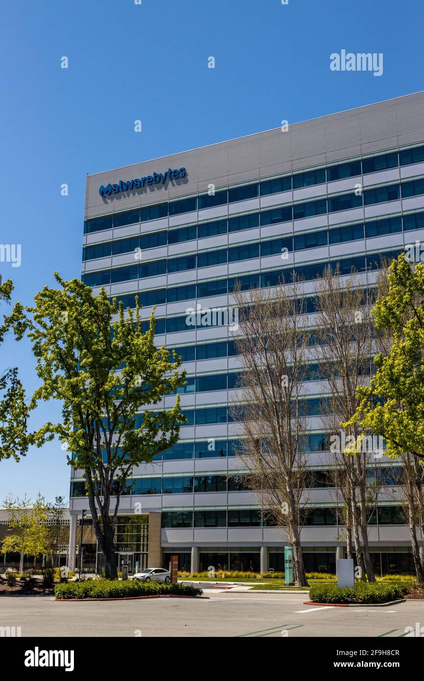Uffici Malwarebytes in Silicon Valley California USA Foto Stock