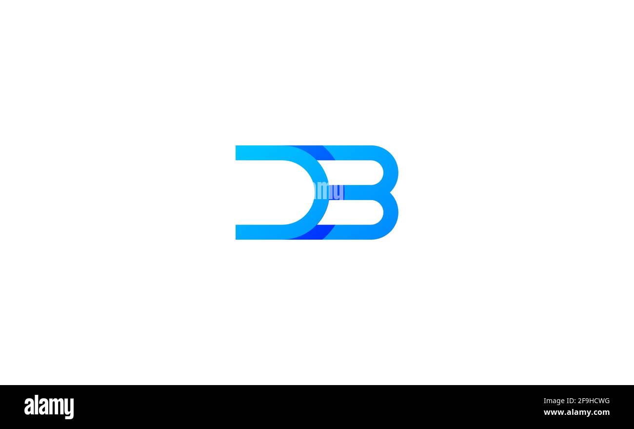 DISEGNO modello logo DB - Illustrazione vettoriale Illustrazione Vettoriale