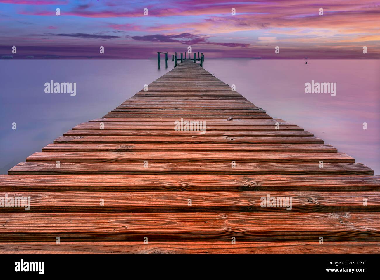 Esposizione lunga del Seascape Foto Stock