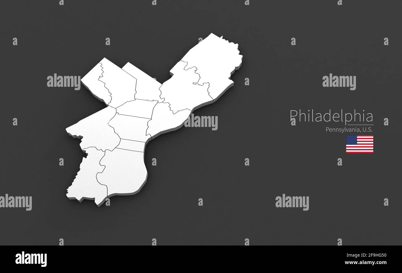 Mappa politica della pennsylvania immagini e fotografie stock ad alta