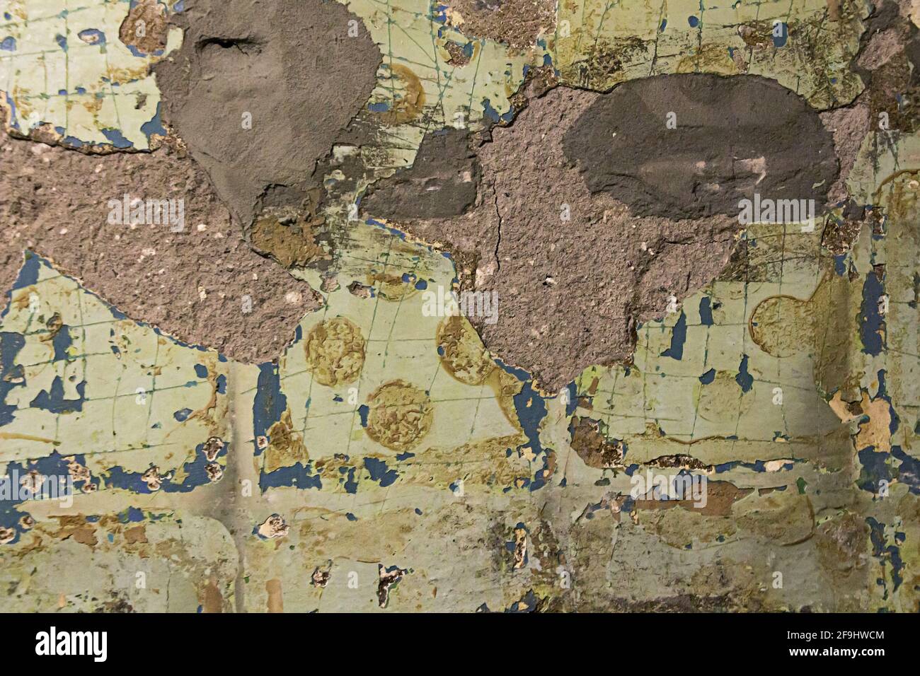 La texture del vecchio muro con vernice squallido Foto Stock
