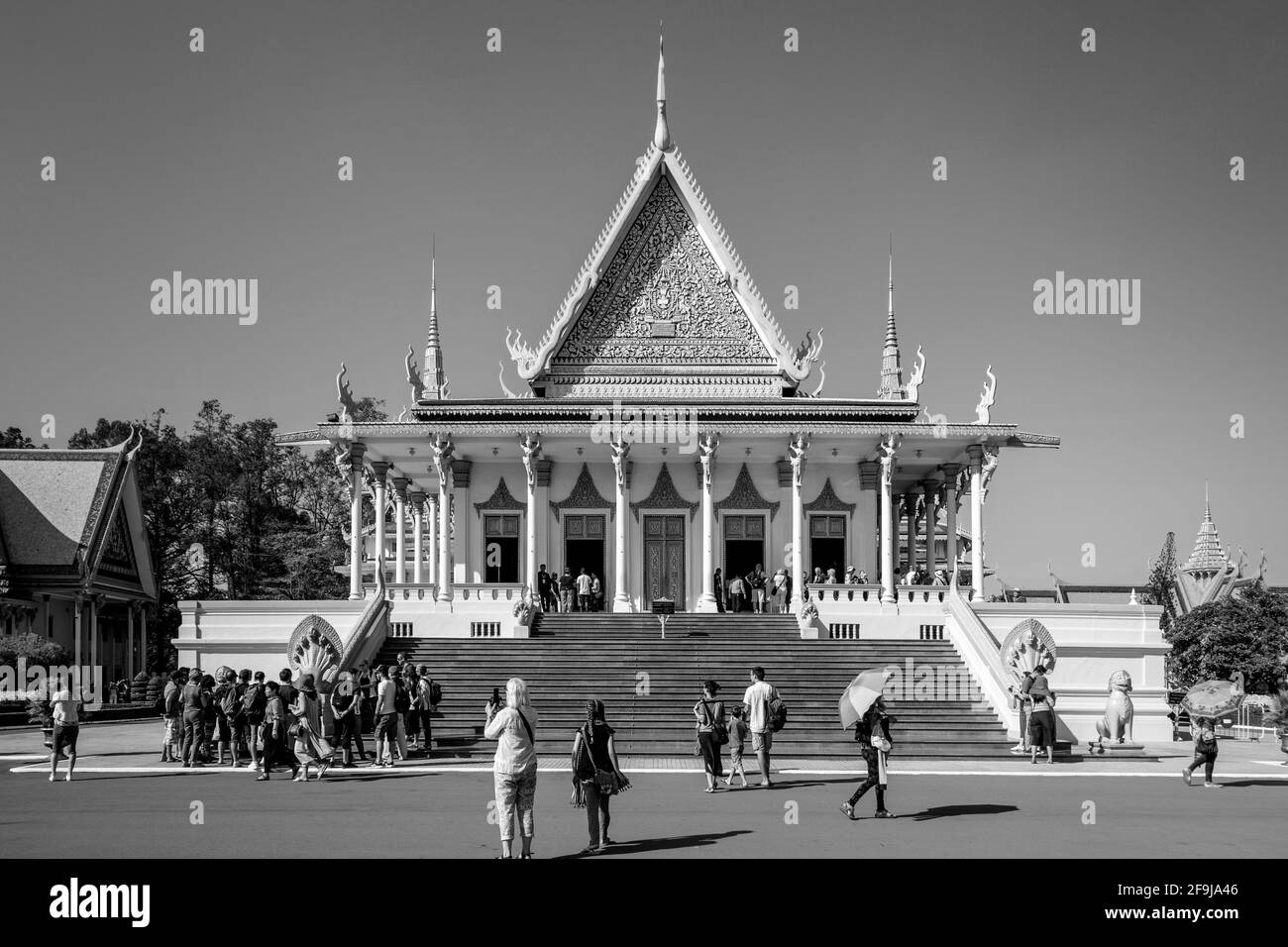 Il Trono Hall presso il Palazzo Reale di Phnom Penh Cambogia. Foto Stock