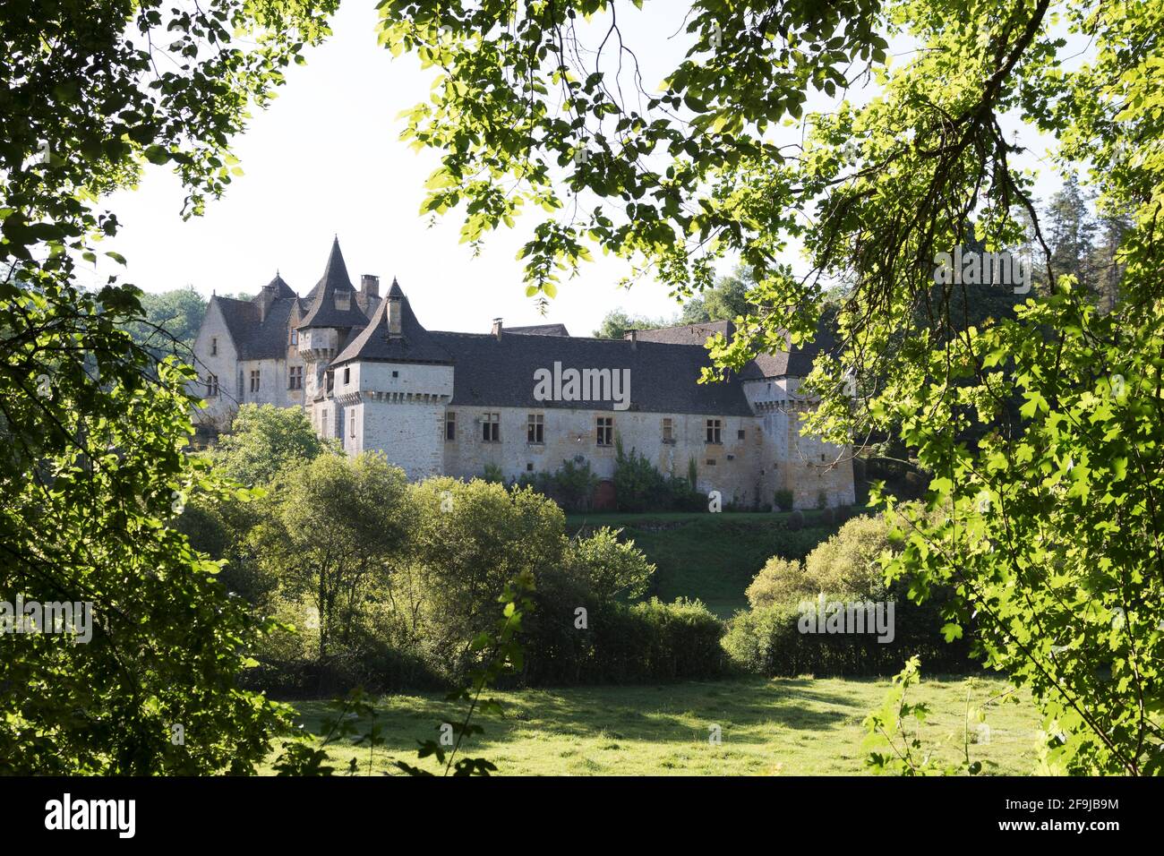 La Grande Filolie è un impressionante Château non lontano da Saint-Amand-de-Coly, Dordogna, Francia Foto Stock
