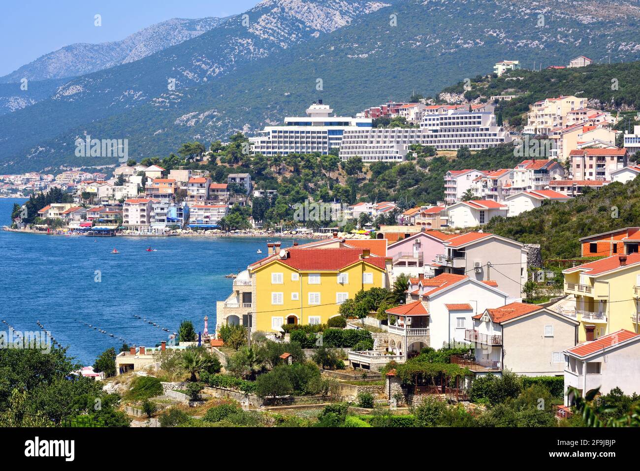 La località turistica di Neum sul mare Adriatico è l'unica costa Città in Bosnia Erzegovina Foto Stock