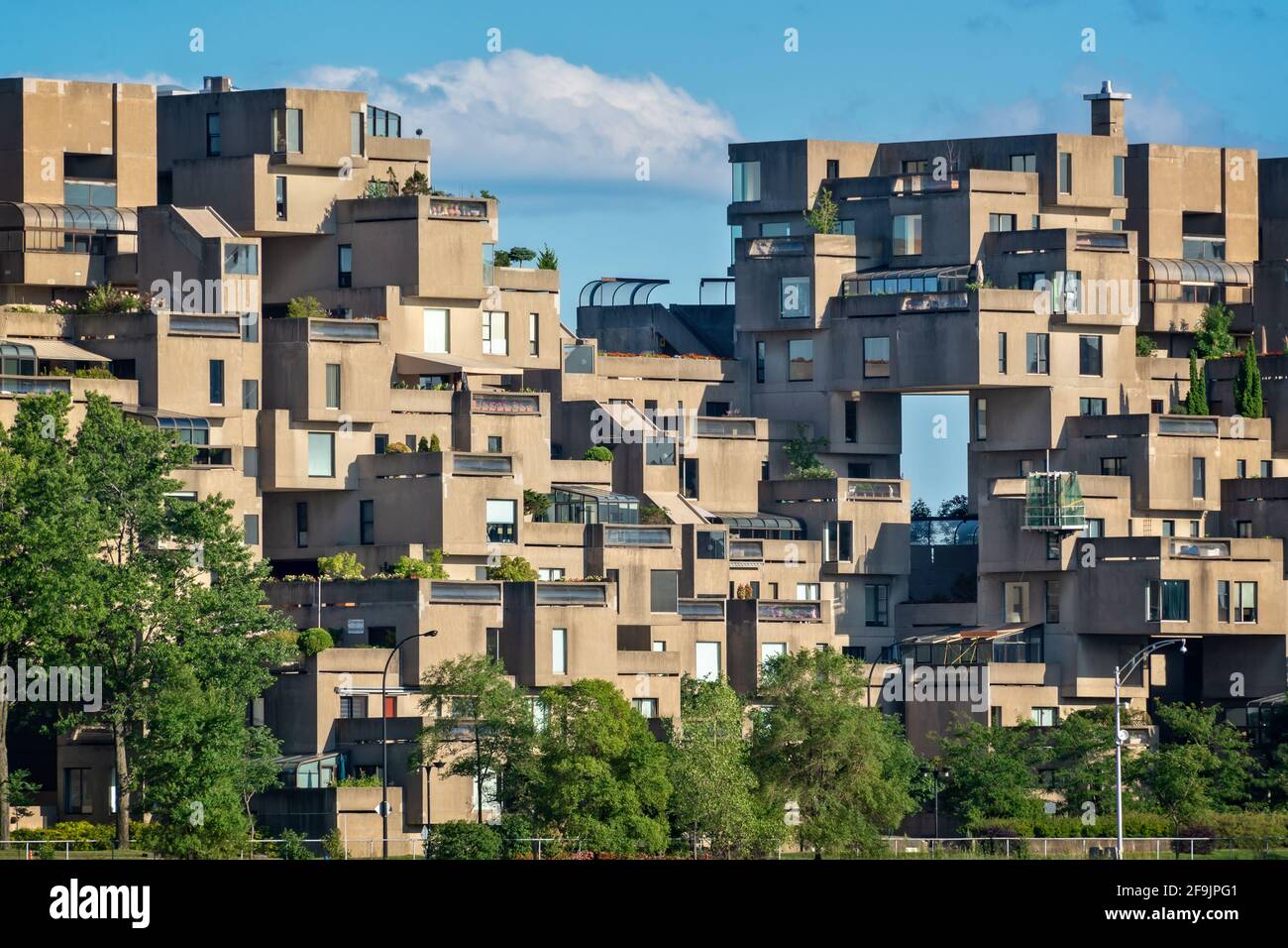 Habitat 67, architettura moderna a Montreal, Canada Foto Stock