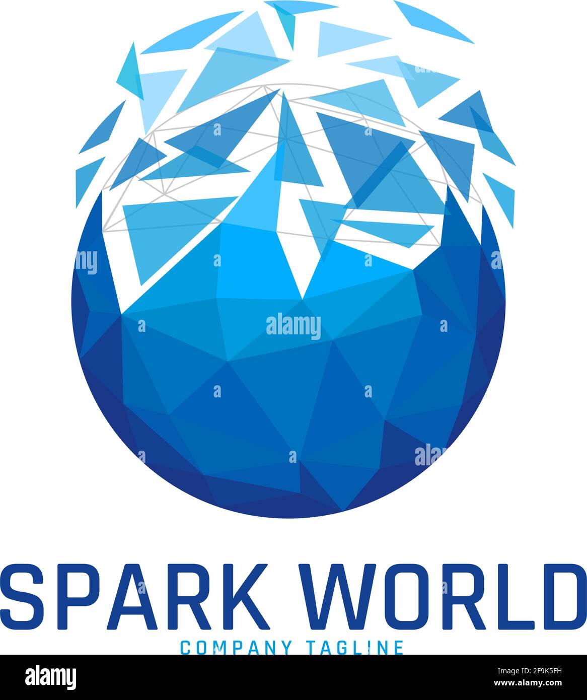 Logo Deisgn Vector Spark World Illustrazione Vettoriale