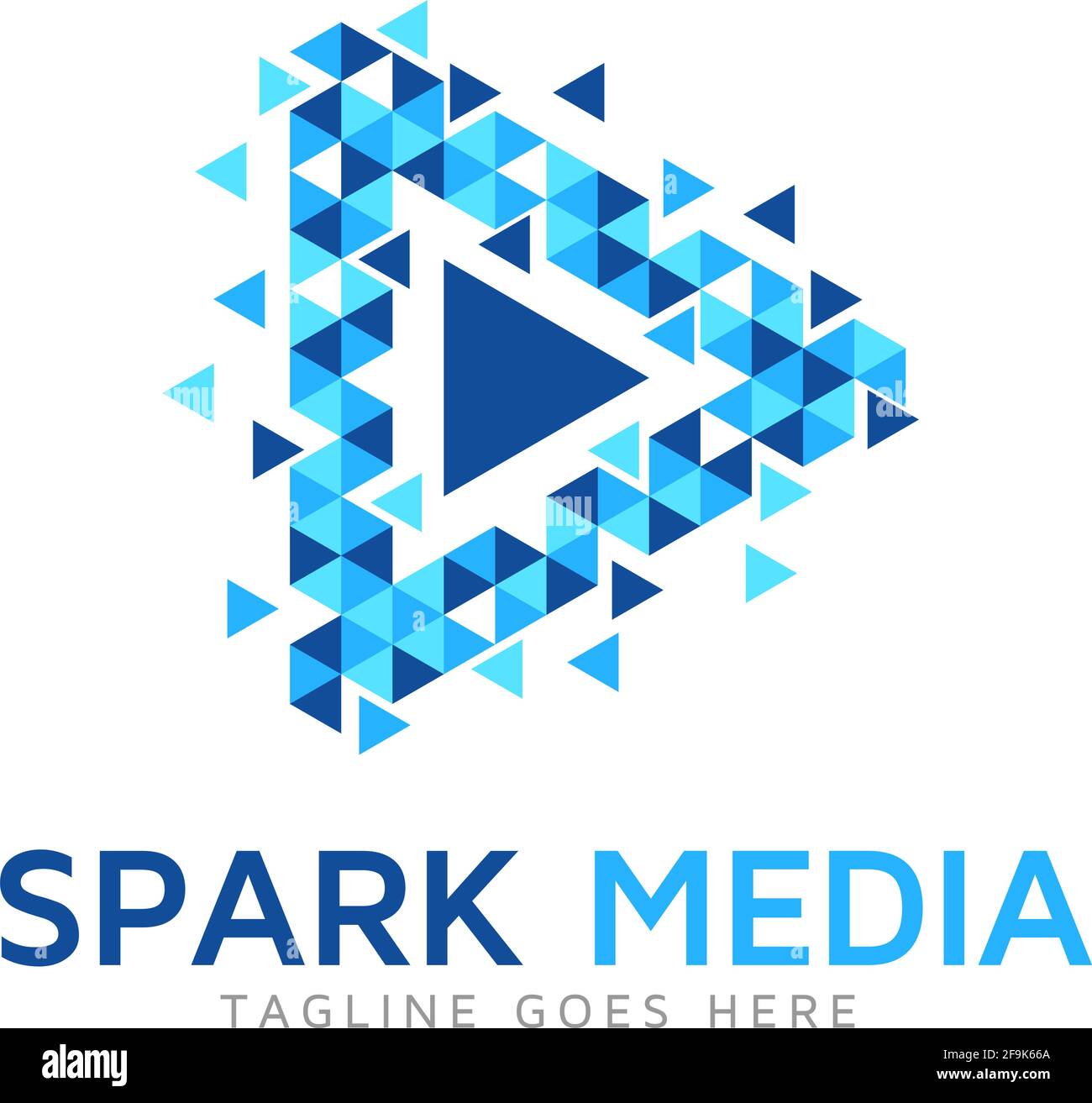 Logo Deisgn Vector Spark Media Illustrazione Vettoriale