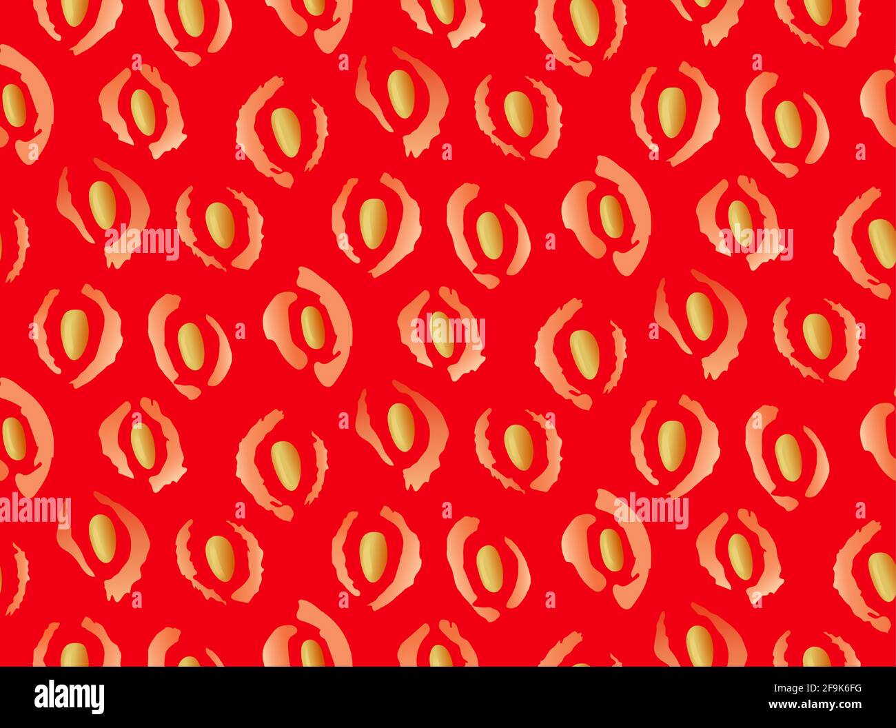 Vettore rosso con motivo a fragola senza cuciture Illustrazione Vettoriale