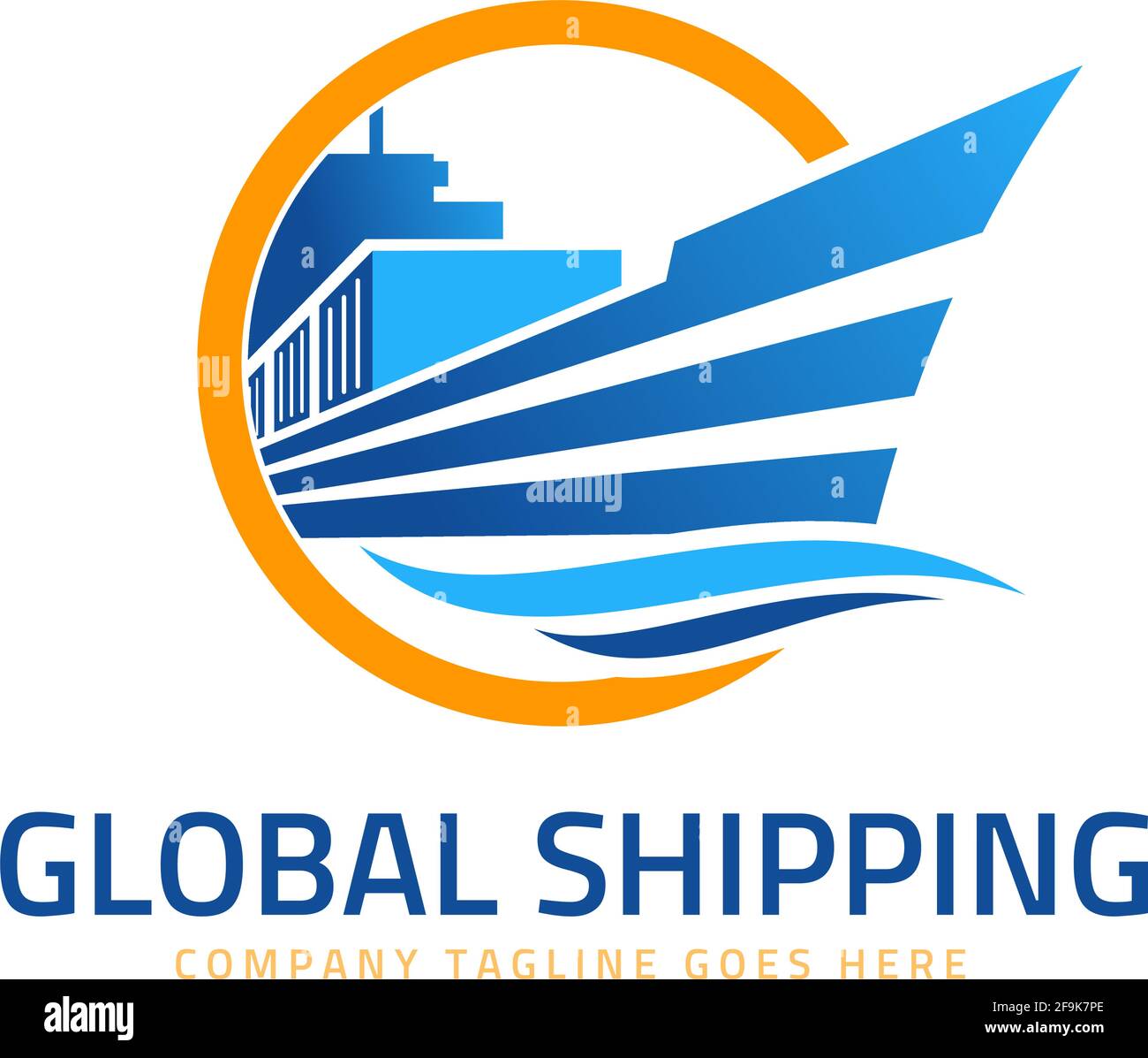Logo Deisgn Vector Global Shipping Illustrazione Vettoriale