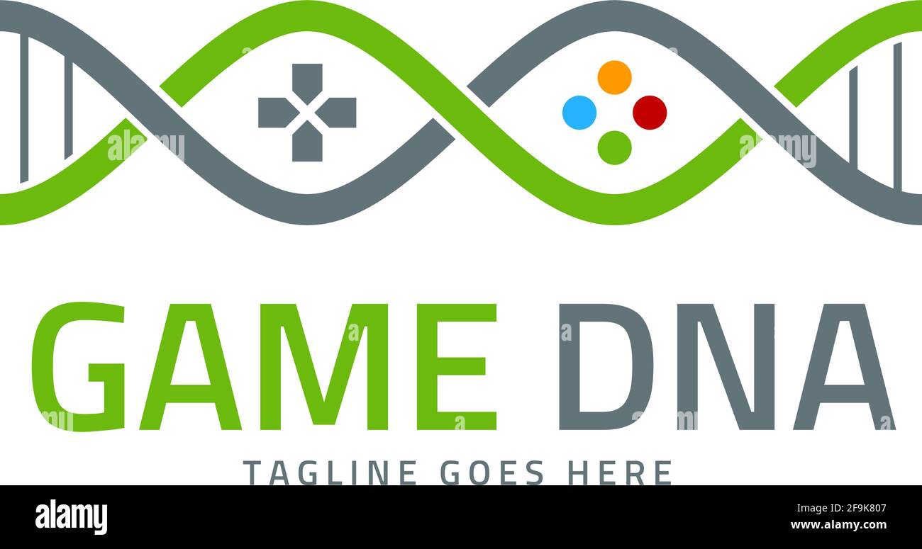 Logo Deisgn Vector Game DNA Illustrazione Vettoriale