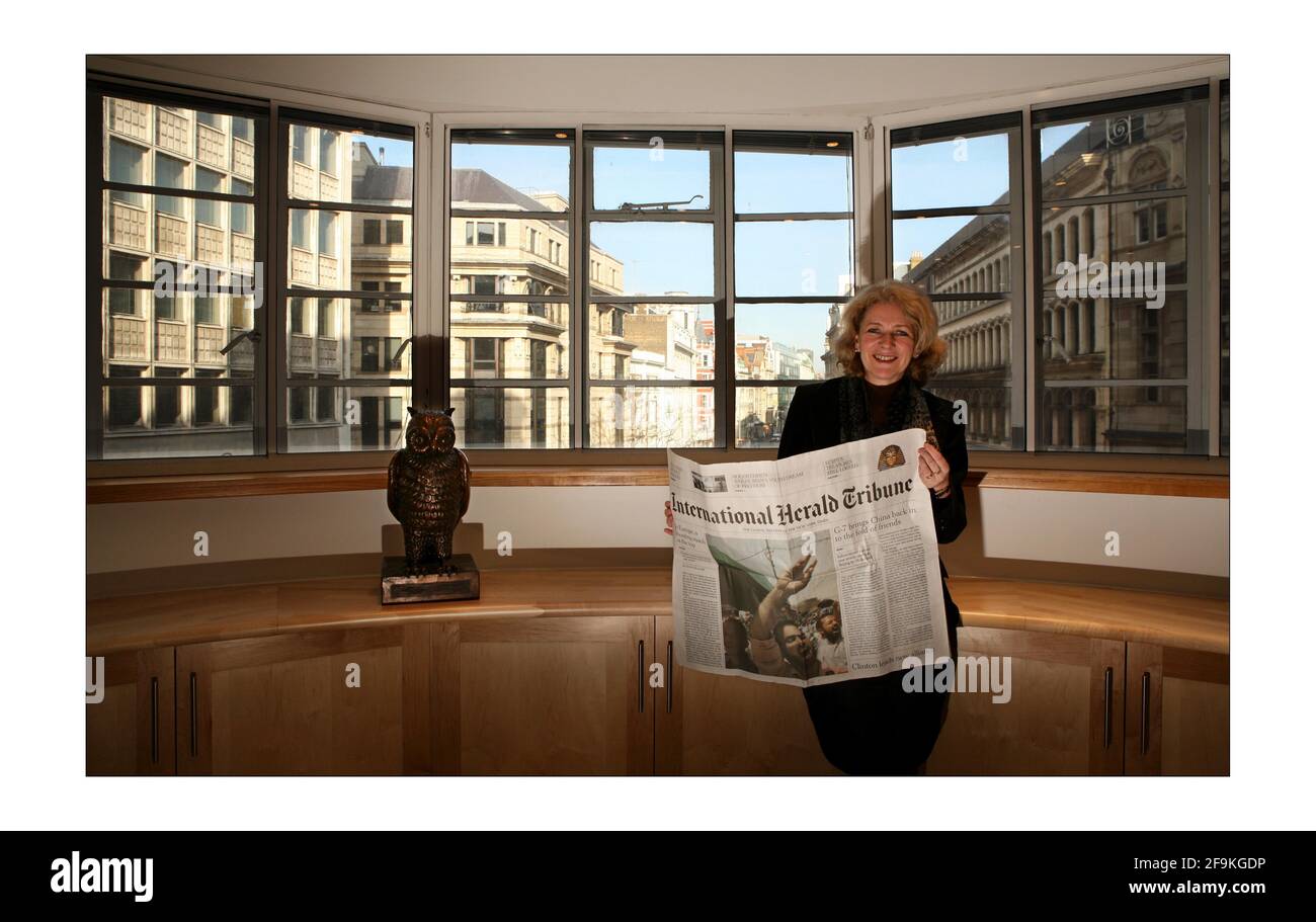 Alison SmaleExecutive Editor della fotografia internazionale Herald Tribune di David Sandison l'indipendente Foto Stock