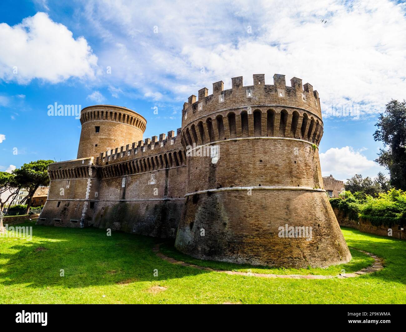 Castello di Giulio II in Ostia Antica - Roma, Italia Foto Stock