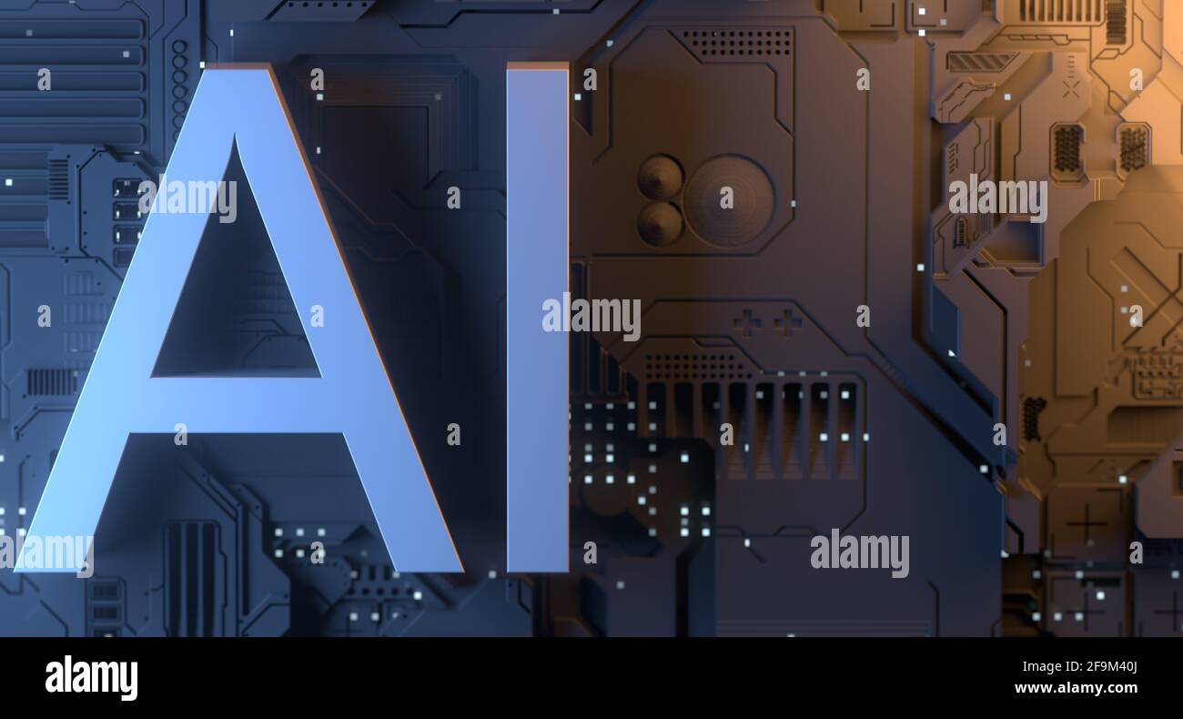 Intelligenza artificiale tecnologia di apprendimento automatico Foto Stock