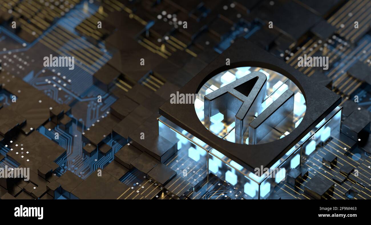 Intelligenza artificiale tecnologia di apprendimento automatico Foto Stock