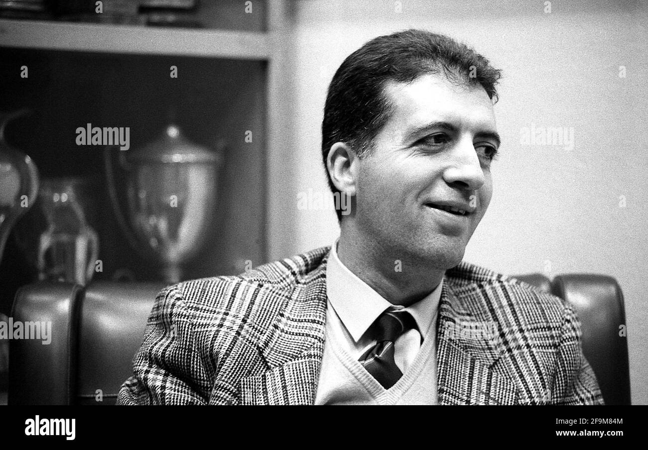 Piero Ferrari. Presso la fabbrica Ferrari di Modena Italia 1987 Foto Stock