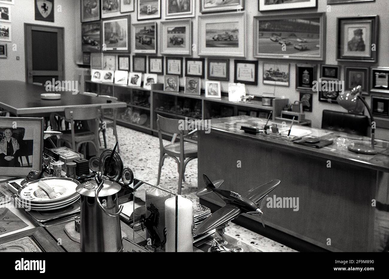 Piero Ferrari. Presso la fabbrica Ferrari di Modena Italia 1987 Foto Stock