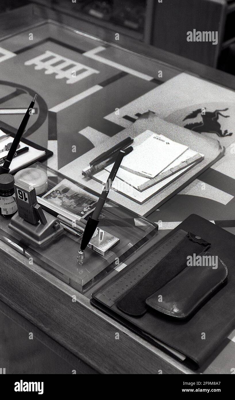 Piero Ferrari. Presso la fabbrica Ferrari di Modena Italia 1987 Foto Stock