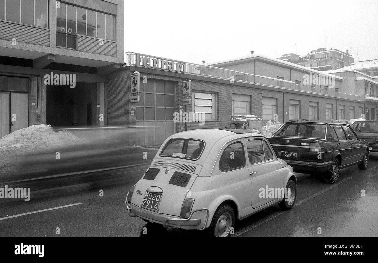 Piero Ferrari. Presso la fabbrica Ferrari di Modena Italia 1987 Foto Stock