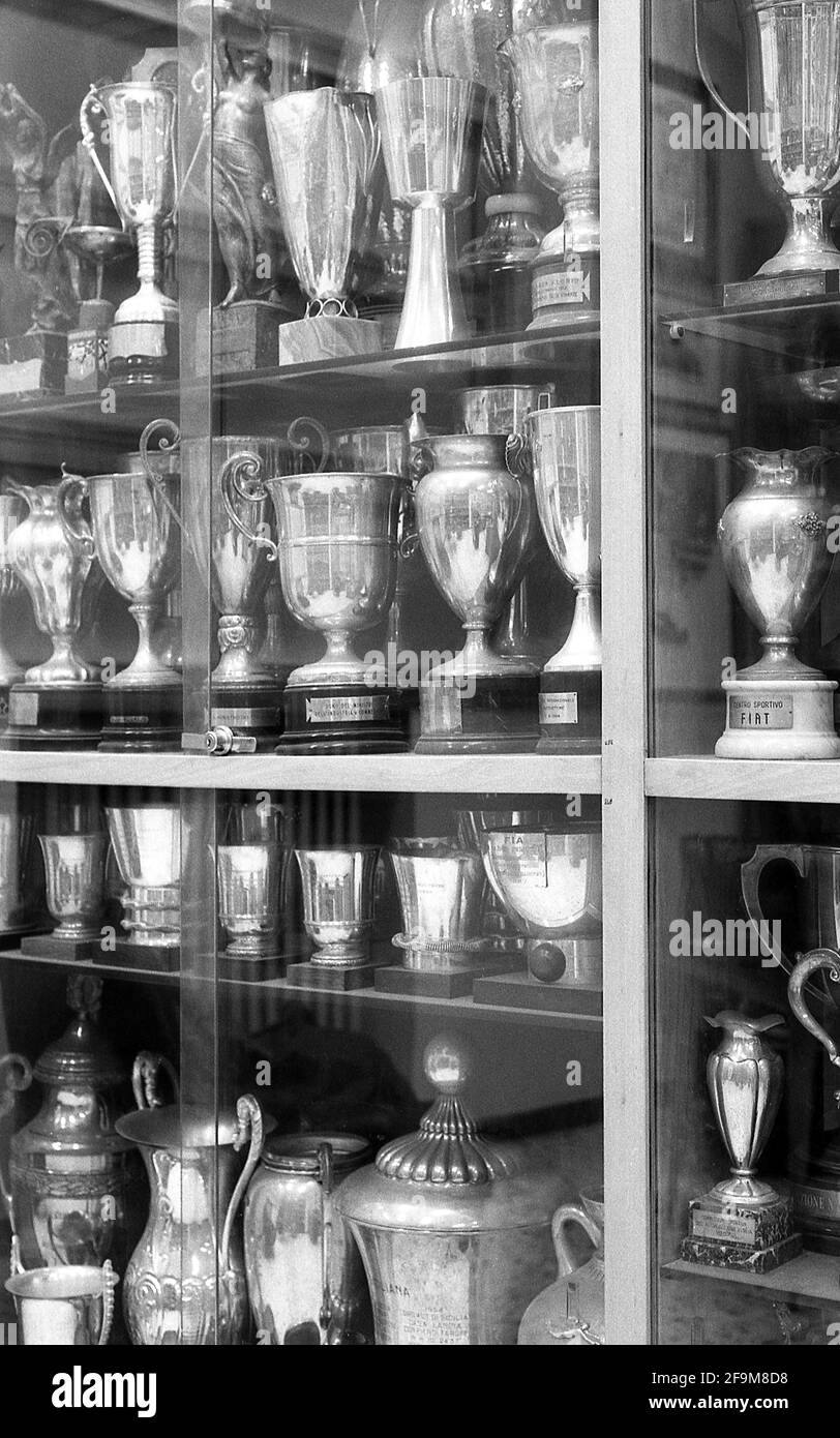 Piero Ferrari. Presso la fabbrica Ferrari di Modena Italia 1987 Foto Stock