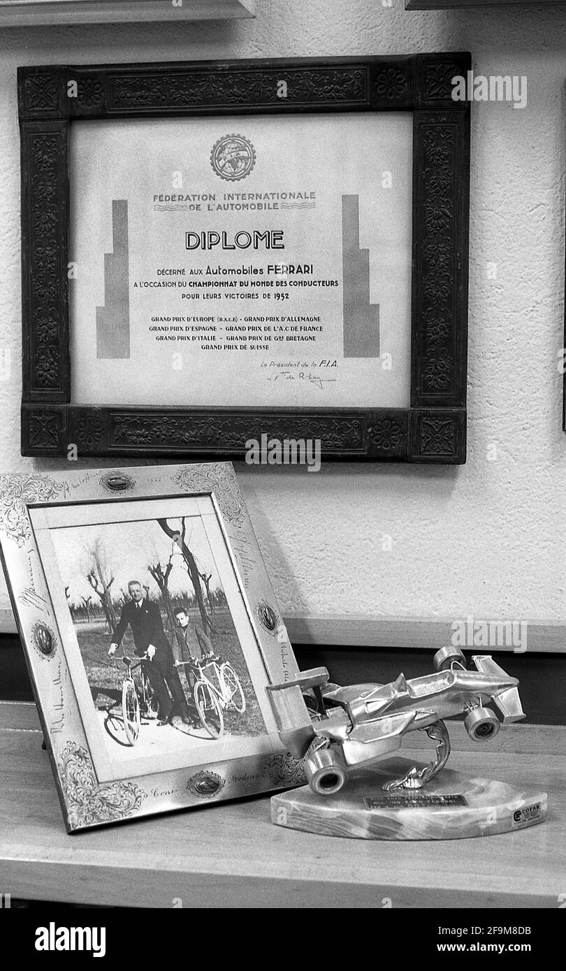 Piero Ferrari. Presso la fabbrica Ferrari di Modena Italia 1987 Foto Stock