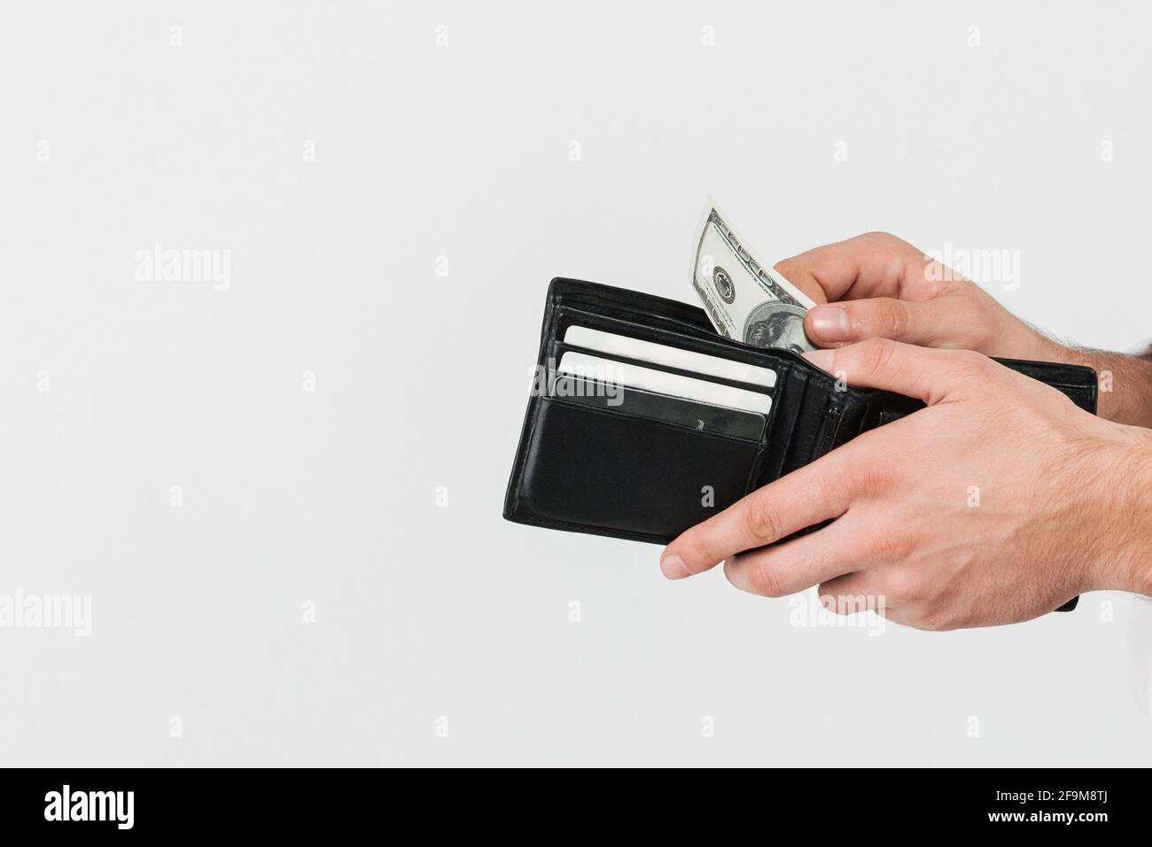 denaro nel portafoglio Foto Stock