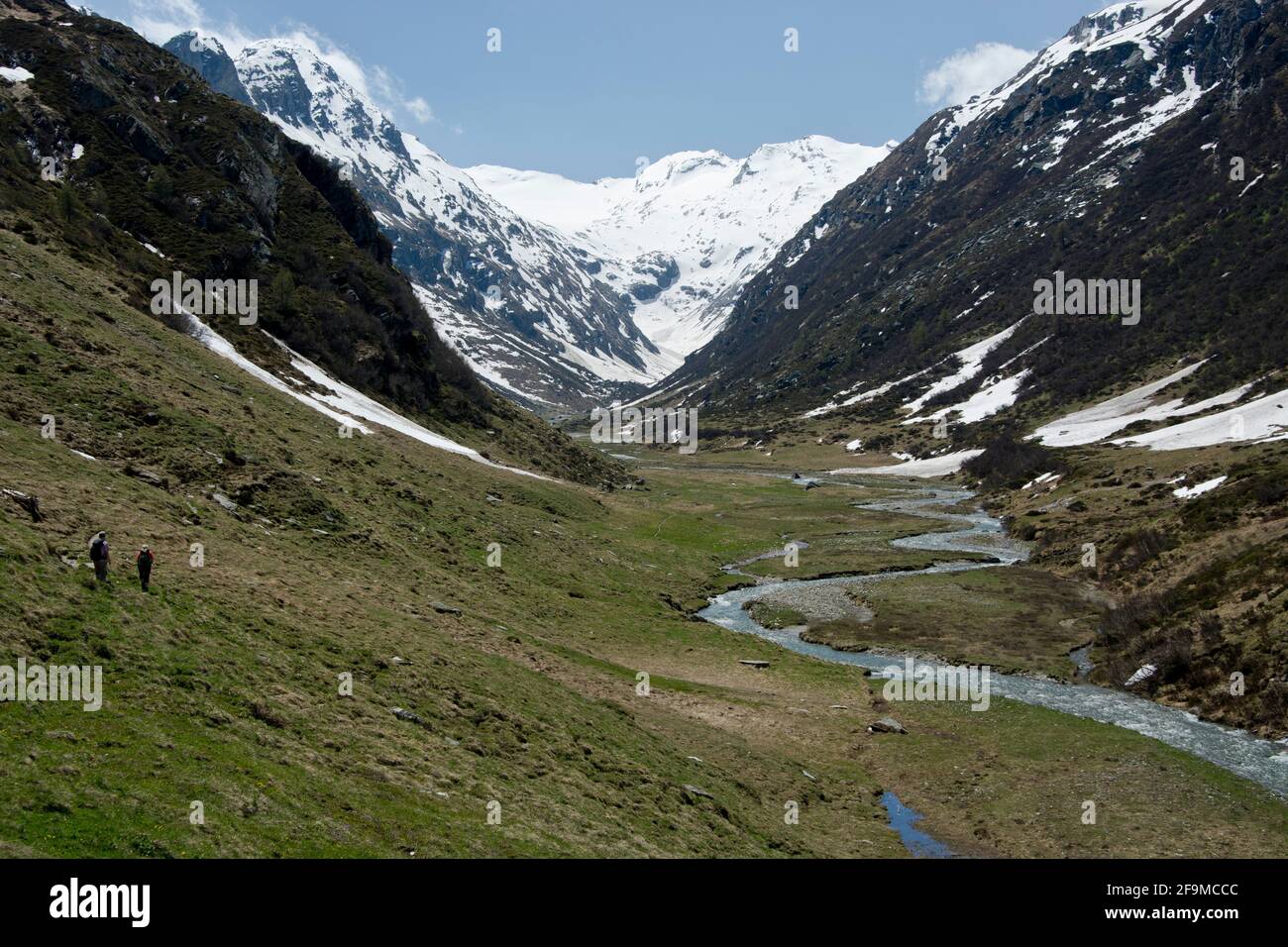 Val Fedoz: Wilde Gewässerlandschaft im Oberengadin Foto Stock