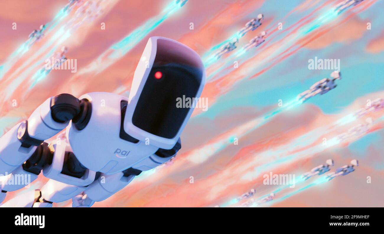 THE MITCHELLS VS. LE MACCHINE, robot PAL Max, 2021. © Netflix / Courtesy  Everett Collection Foto stock - Alamy