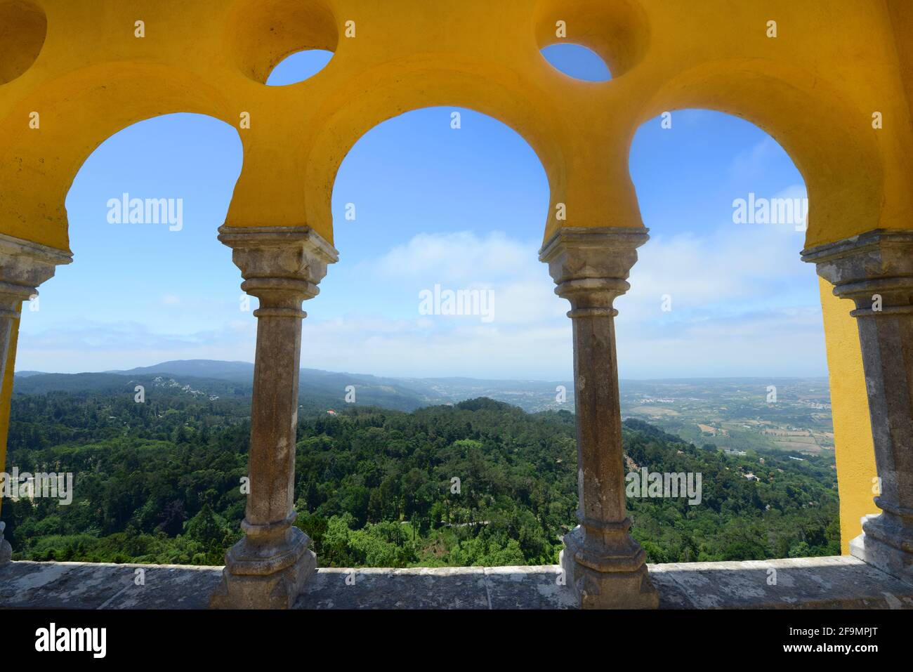 Il bellissimo palazzo pena di Sintra, Portogallo. Foto Stock