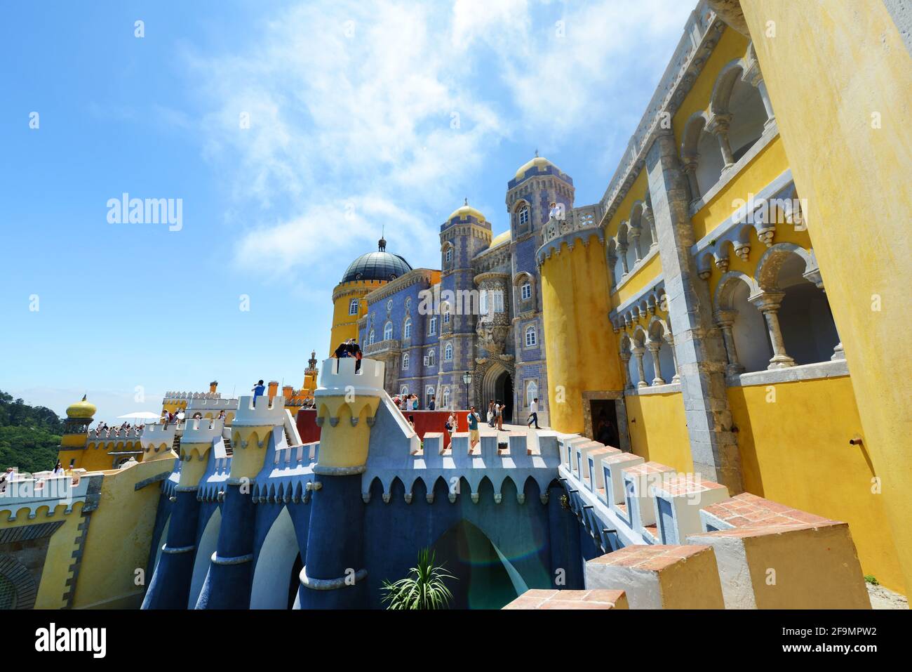 Il bellissimo palazzo pena di Sintra, Portogallo. Foto Stock