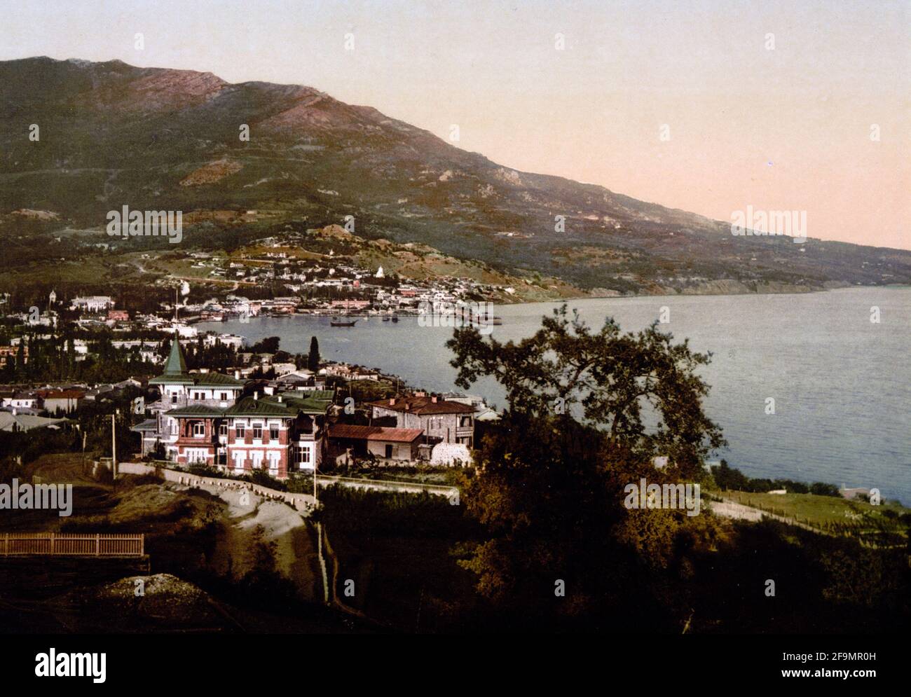 Il golfo, Yalta, la Crimea, la Russia, cioè, Ucraina, circa 1900 Foto Stock