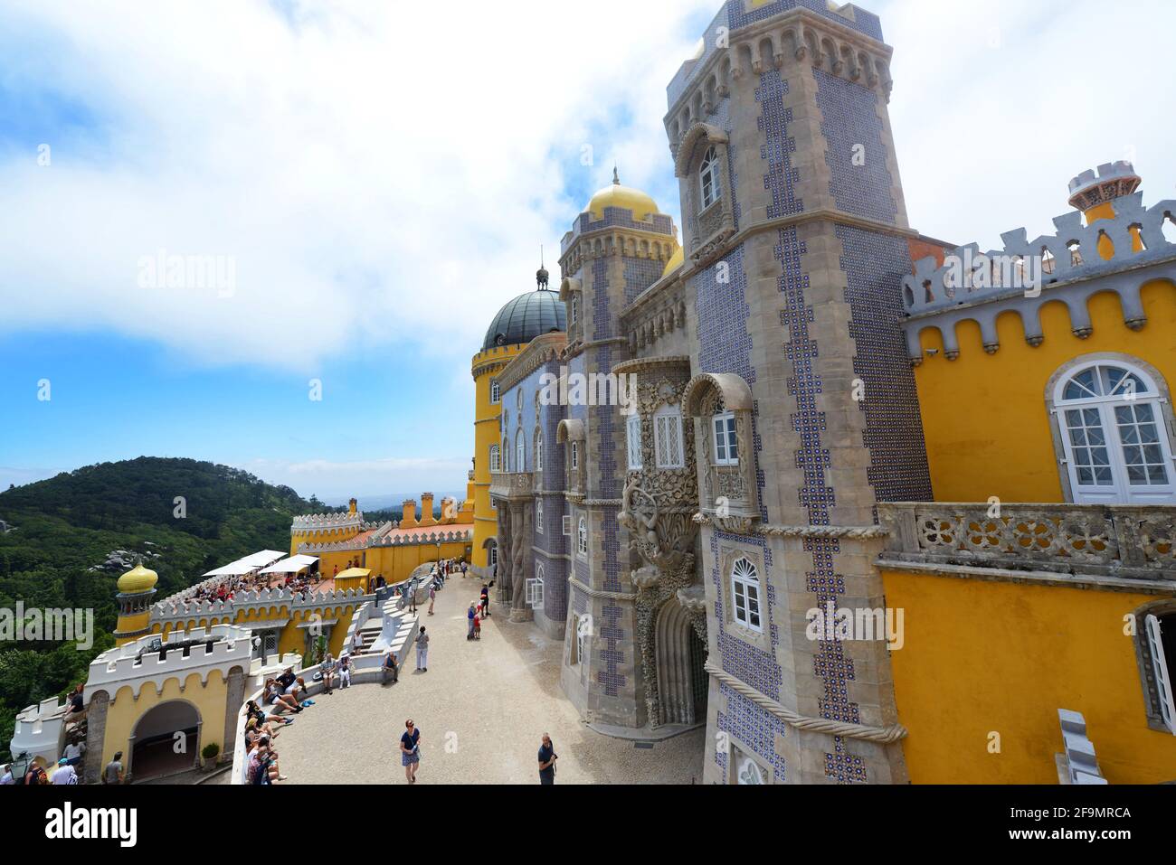 Il bellissimo palazzo pena di Sintra, Portogallo. Foto Stock