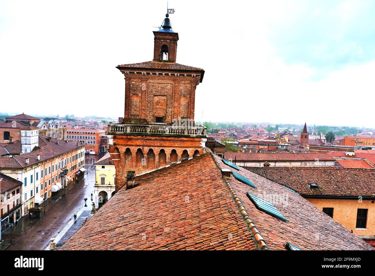 La Torre del Leone nel Castello Este di Ferrara Italia Foto Stock
