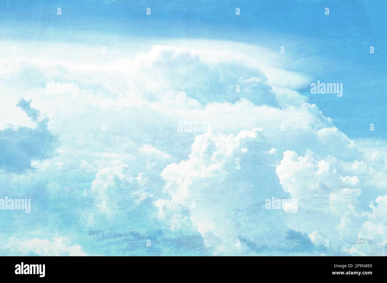 Cielo e nuvole immagine in stile afflitto e retrò effetto Foto Stock