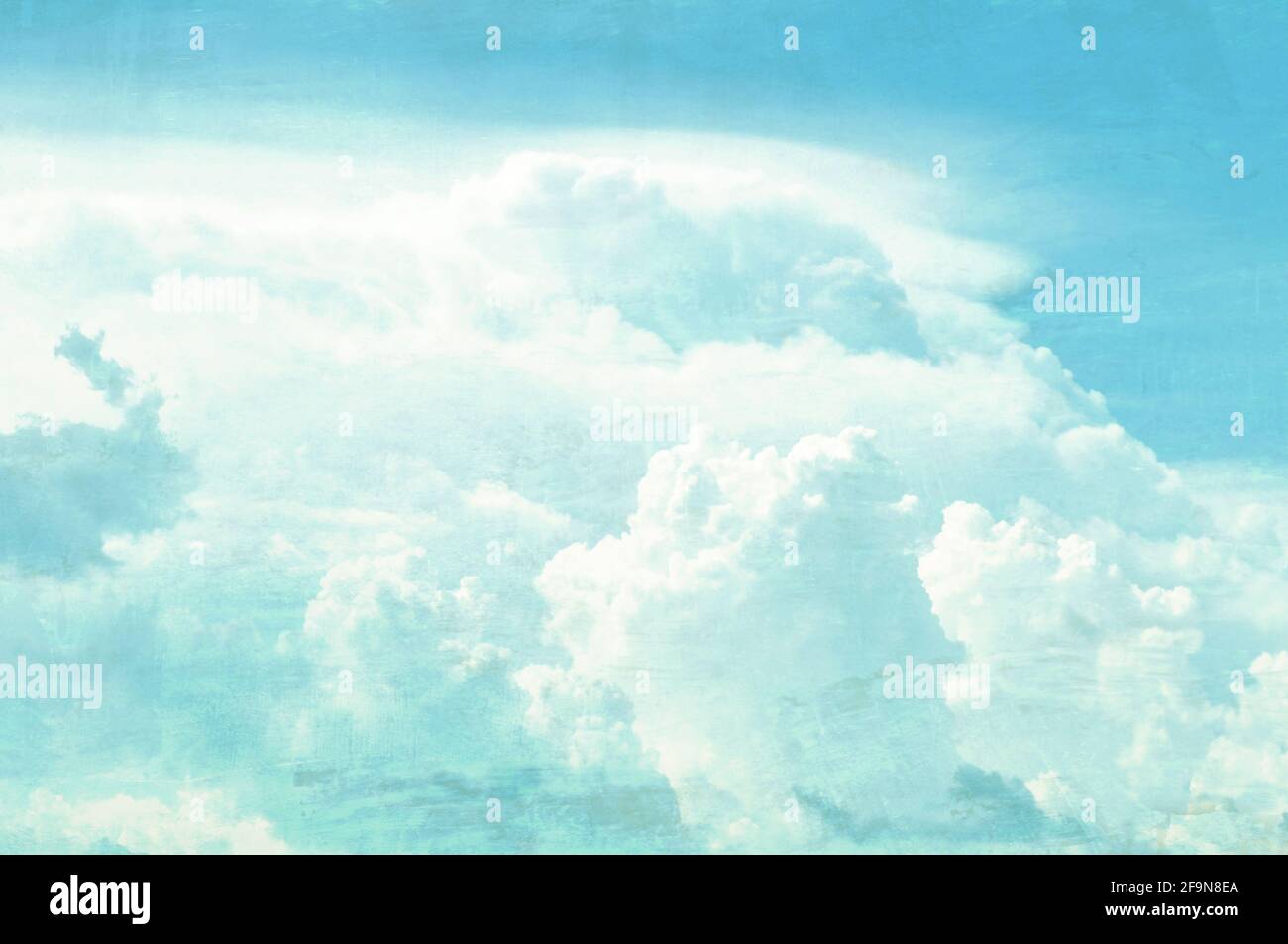 Cielo e nuvole immagine in stile afflitto e retrò effetto Foto Stock
