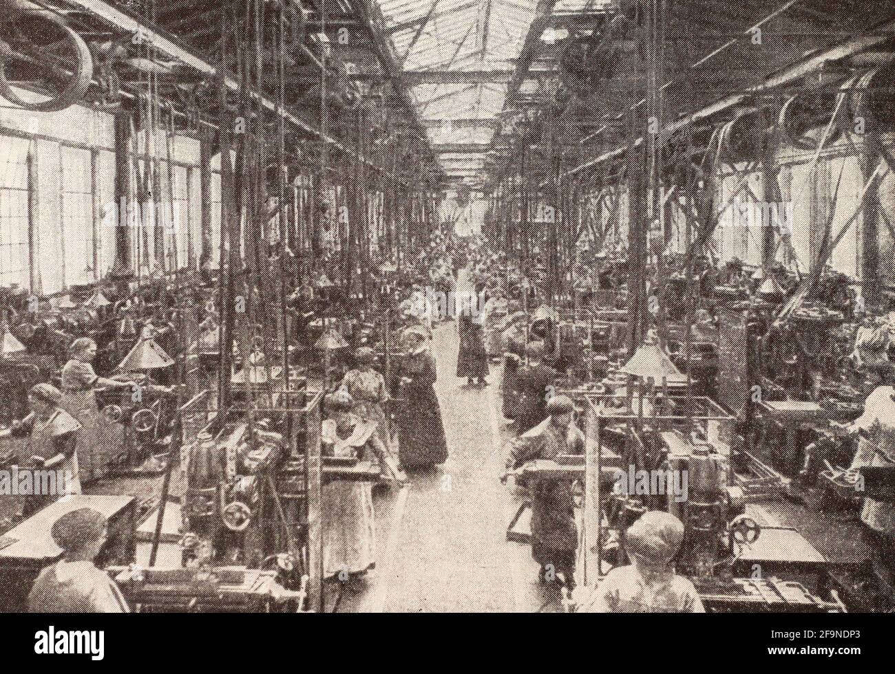 Un impianto di artiglieria in Germania nel 1916. Foto Stock