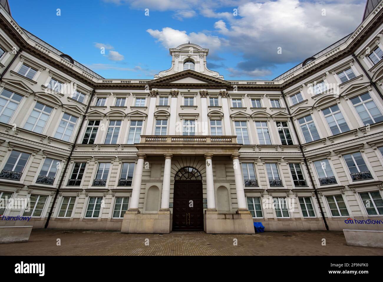 Varsavia, Polonia. Palazzo Jablonowski. La facciata dell'edificio Citi Handlowy. Brokerage Casa di Handlowy banca Foto Stock