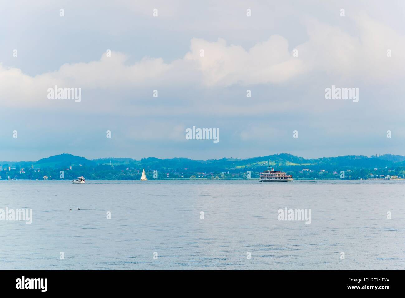 Bodensee/Lago di Costanza vicino a Bregenz, Austria Foto Stock