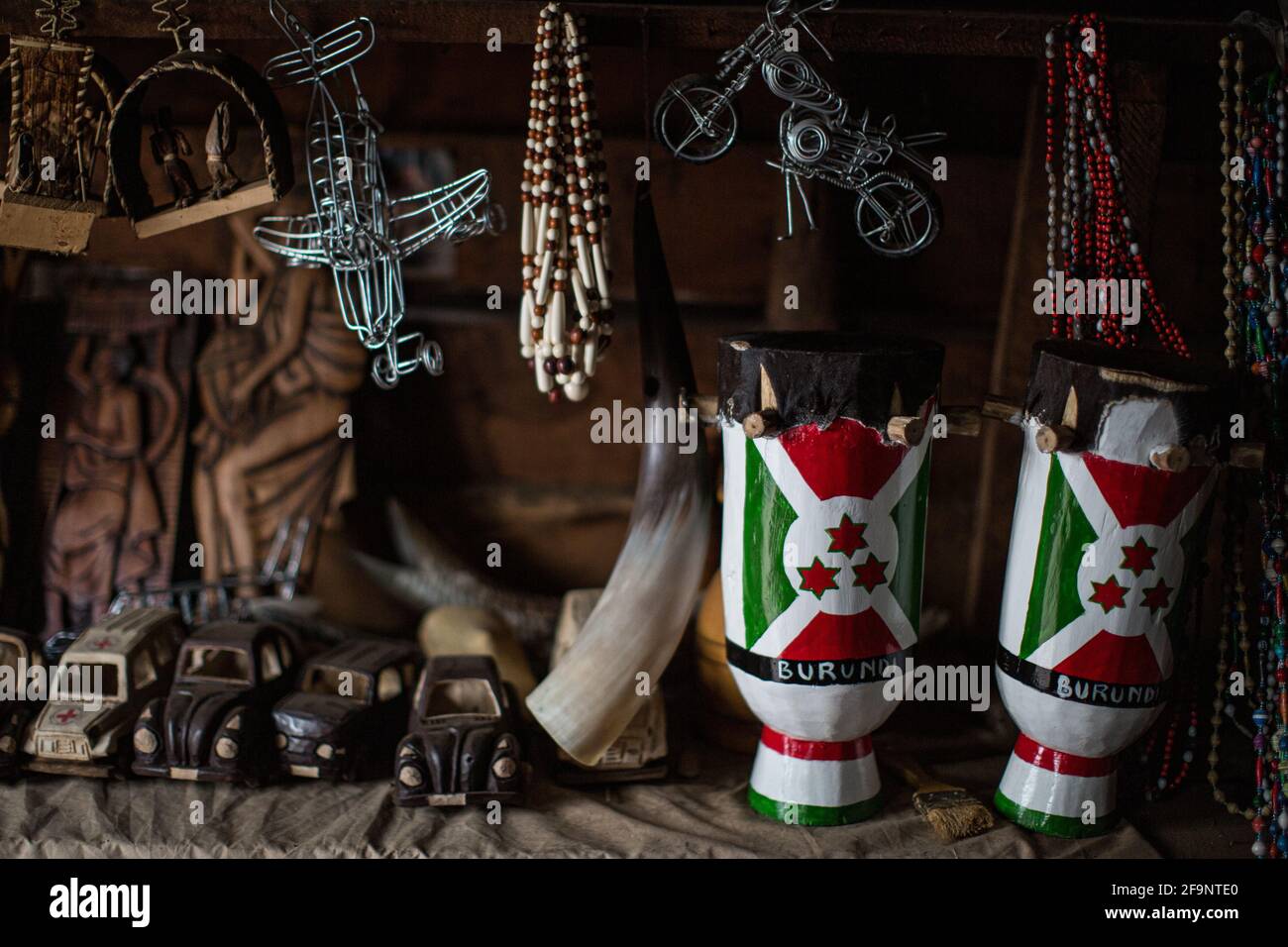 Mercato dei souvenir, Bujumbura, Burundi, Africa Foto Stock